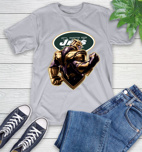NFL Thanos Avengers Endgame Football Sports New York Jets T-Shirt 6