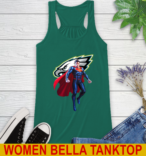 NFL Superman DC Sports Football Philadelphia Eagles Racerback Tank 7