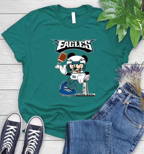 NFL Philadelphia Eagles Mickey Mouse Disney Super Bowl Football T Shirt Women's T-Shirt 12