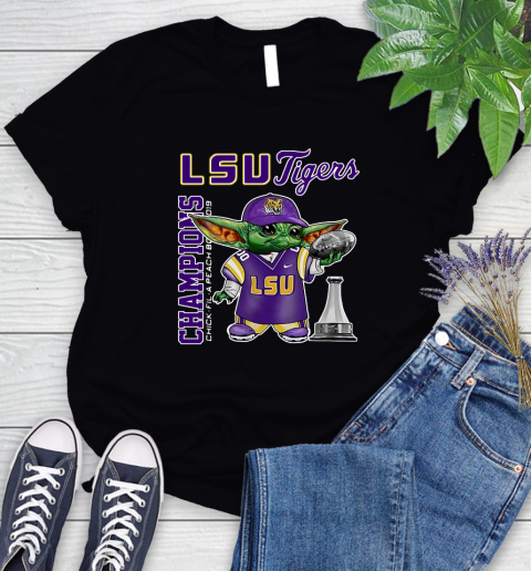 Baby Yoda LSU Tigers Champion Shirt 89