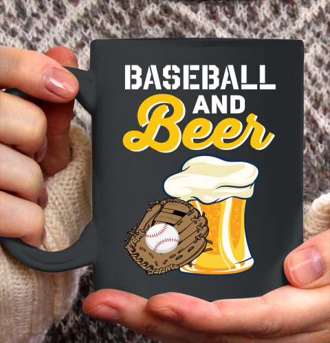 Beer Lover Funny Shirt Baseball And Beer Ceramic Mug 11oz