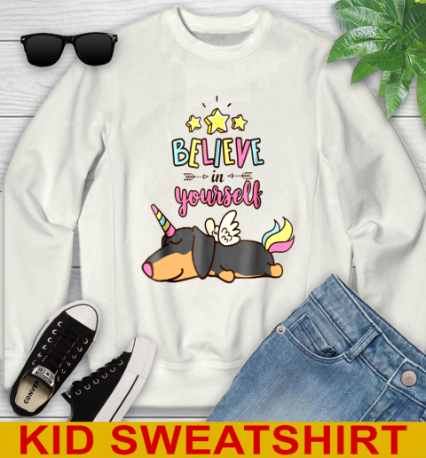 Believe in yourself dachshund unicorn 97
