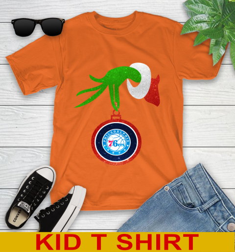 Philadelphia 76ers Grinch Merry Christmas NBA Basketball Youth T-Shirt 7