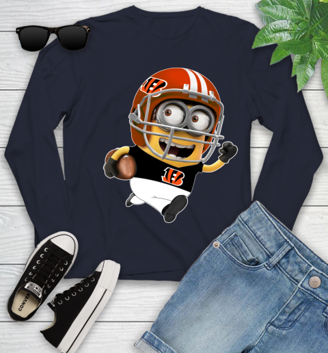 NFL Cincinnati Bengals Minions Disney Football Sports Youth Long Sleeve 3