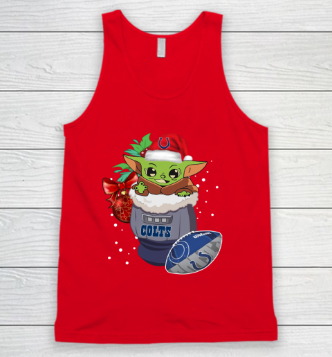 Indianapolis Colts Christmas Baby Yoda Star Wars Funny Happy NFL Tank Top 6
