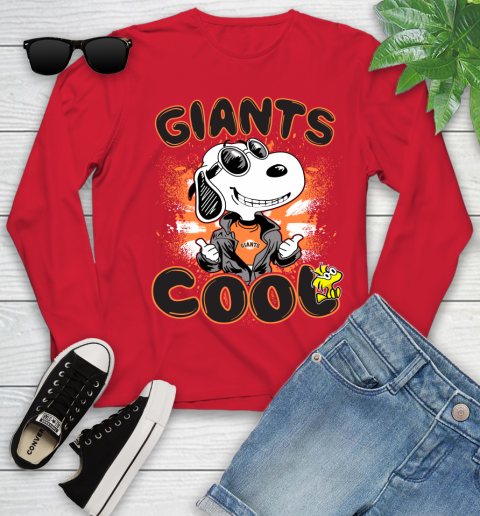 MLB Baseball San Francisco Giants Cool Snoopy Shirt Youth Long Sleeve 10