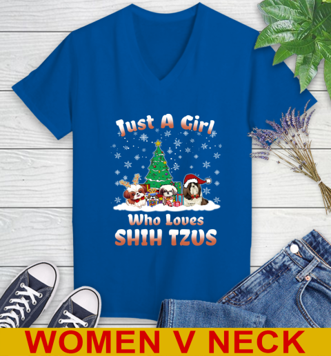Christmas Just a girl who love shih tzus dog pet lover 81