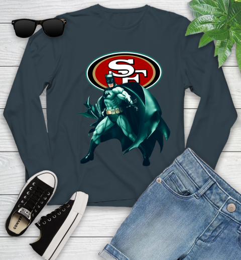 NFL Batman Football Sports San Francisco 49ers Youth Long Sleeve 8