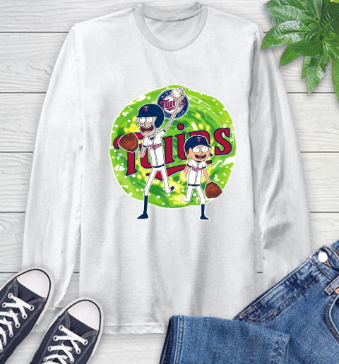MLB Minnesota Twins Rick And Morty Baseball Sports Long Sleeve T-Shirt
