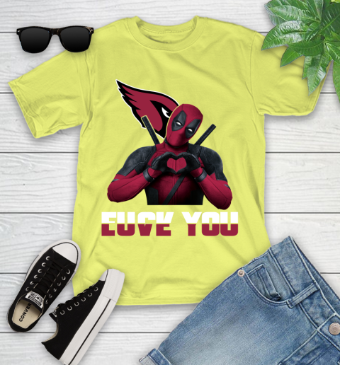 NHL Arizona Cardinals Deadpool Love You Fuck You Football Sports Youth T-Shirt 10