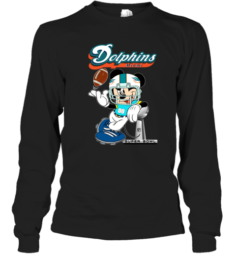 NFL Miami Dolphins Mickey Mouse Disney Super Bowl Football T Shirt