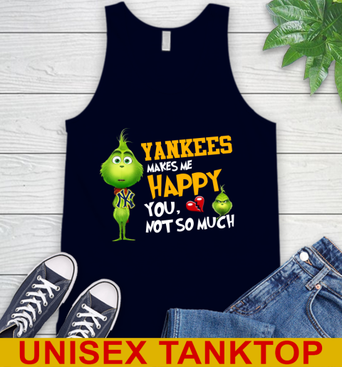MLB New York Yankees Makes Me Happy You Not So Much Grinch Baseball Sports Tank Top 2