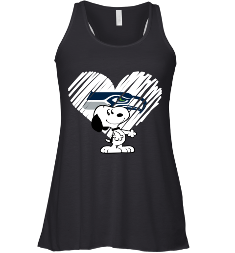 A Happy Christmas With Seattle Seahawks Snoopy Racerback Tank