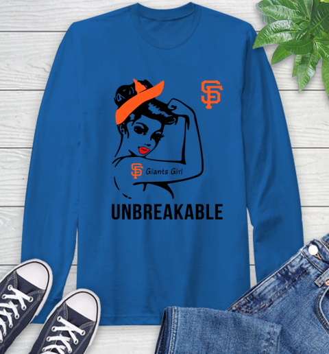 MLB San Francisco Giants Girl Unbreakable Baseball Sports Long Sleeve T-Shirt 7
