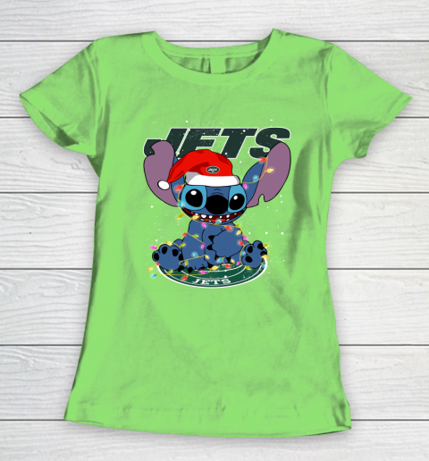New York Jets NFL Football noel stitch Christmas Women's T-Shirt 5
