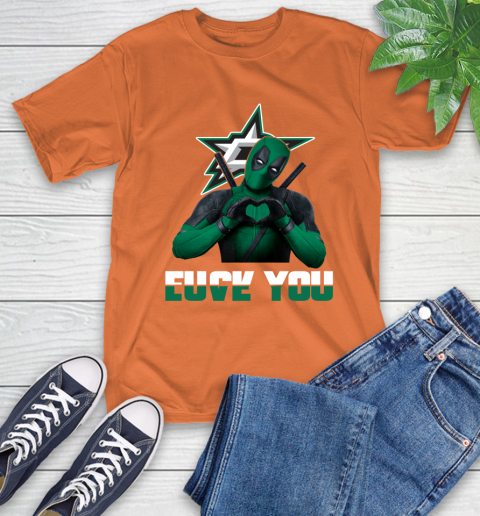 NHL Dallas Stars Deadpool Love You Fuck You Hockey Sports T-Shirt 4