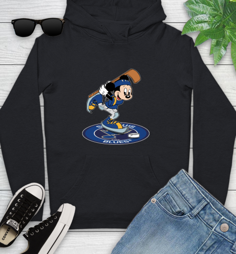 NHL Hockey St.Louis Blues Cheerful Mickey Disney Shirt Youth Hoodie