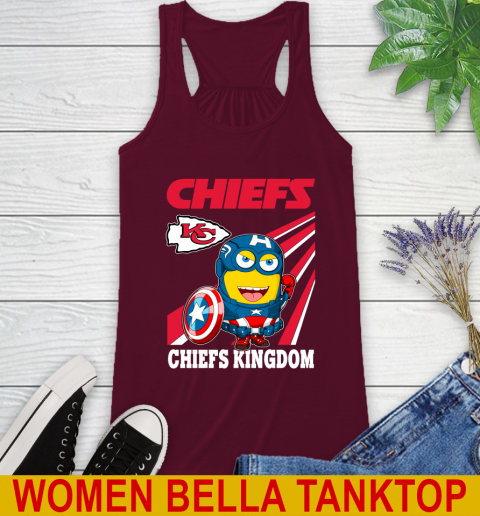 NFL Football Kansas City Chiefs Captain America Marvel Avengers Minion Shirt Racerback Tank 2