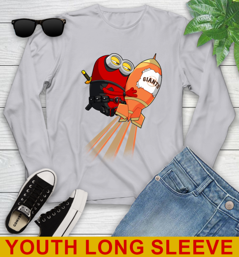MLB Baseball San Francisco Giants Deadpool Minion Marvel Shirt Youth Long Sleeve 5