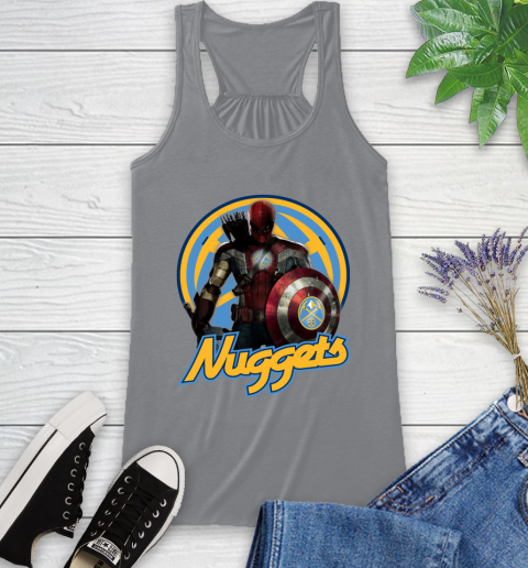 Denver Nuggets NBA Basketball Captain America Thor Spider Man Hawkeye Avengers Racerback Tank 5