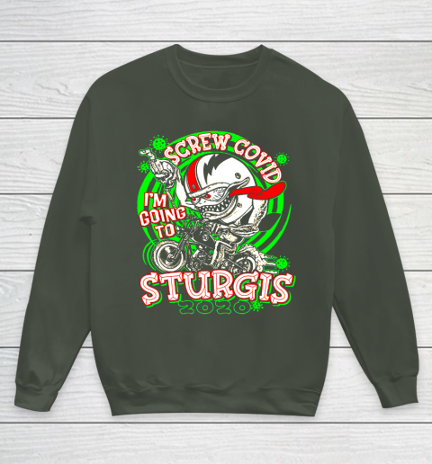 Screw Covid I'm Going to Sturgis 2020 Youth Sweatshirt 8