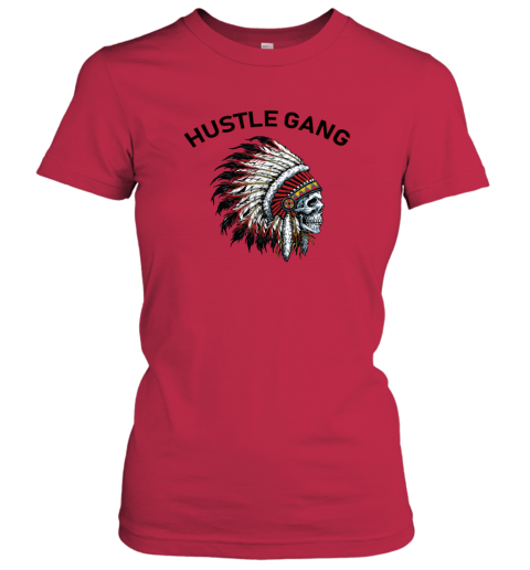 Hustle Gang orys hustle gang ladies t shirt 20 front red