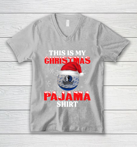 Dallas Mavericks This Is My Christmas Pajama Shirt NBA V-Neck T-Shirt 3
