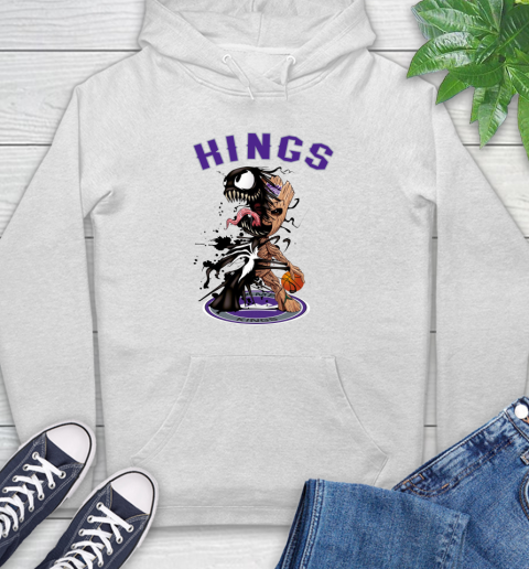 NBA Sacramento Kings Basketball Venom Groot Guardians Of The Galaxy Hoodie