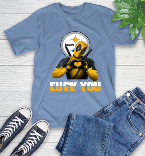 NHL Pittsburgh Steelers Deadpool Love You Fuck You Football Sports T-Shirt 12