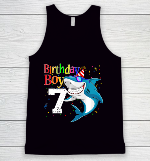 Kids 7th Birthday Boy Shark Shirts 7 Jaw Some Four Tees Boys 7 Years Old Tank Top