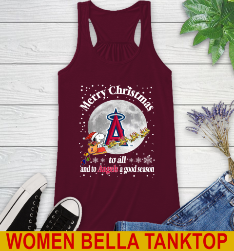Los Angeles Angels Merry Christmas To All And To Angels A Good Season MLB Baseball Sports Racerback Tank 2
