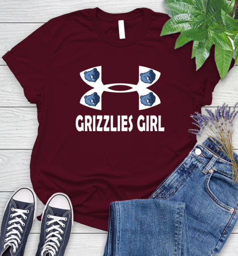 NBA Memphis Grizzlies Girl Under Armour Basketball Sports Women's T-Shirt 7