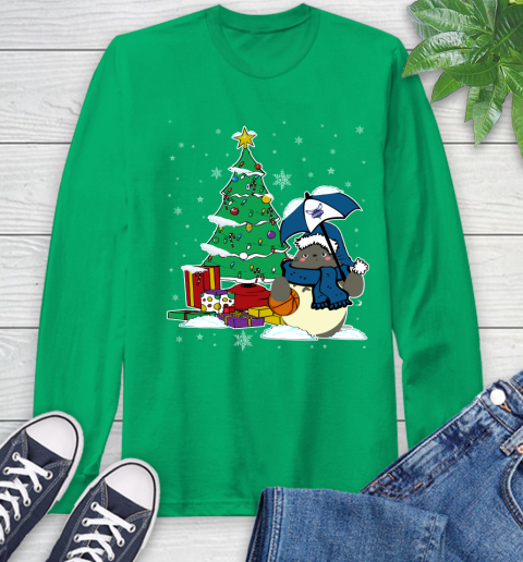Charlotte Hornets NBA Basketball Cute Tonari No Totoro Christmas Sports Long Sleeve T-Shirt 8