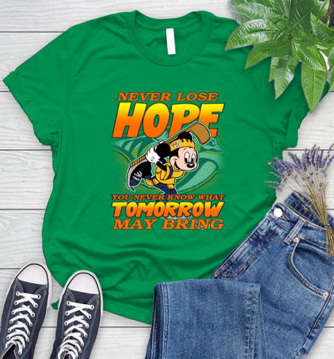 Nashville Predators NHL Hockey ootball Mickey Disney Never Lose Hope Women's T-Shirt 9