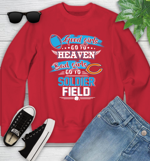 Chicago Bears NFL Bad Girls Go To Soldier Field Shirt Youth Sweatshirt 8