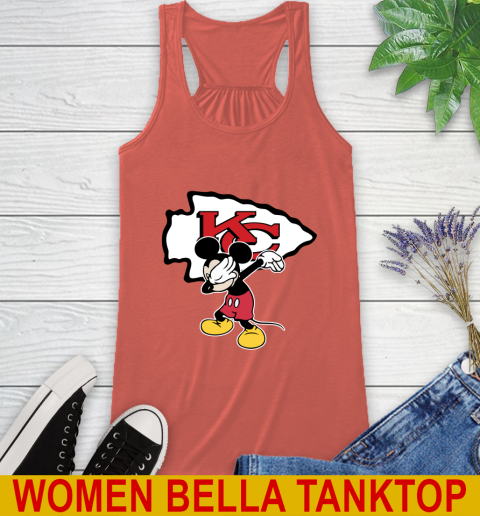 Kansas City Chiefs NFL Football Dabbing Mickey Disney Sports Racerback Tank 4