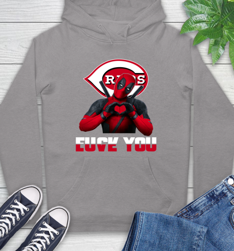 MLB Cincinnati Reds Deadpool Love You Fuck You Baseball Sports Hoodie 6