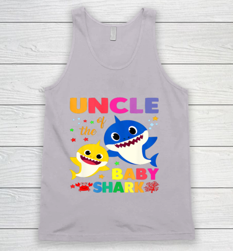 Uncle Of The Baby Shark Birthday Uncle Shark Tank Top Tee For Sports