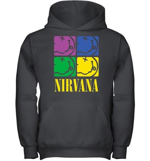 Nirvana Four Smiley Face Visionary Youth Hoodie