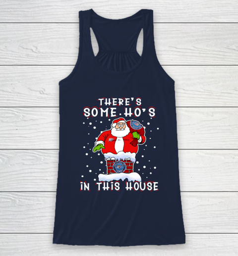 Oklahoma City Thunder Christmas There Is Some Hos In This House Santa Stuck In The Chimney NBA Racerback Tank 8