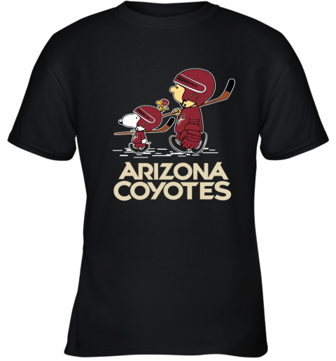 Let's Play Arizona Coyotes Ice Hockey Snoopy NHL Youth T-Shirt