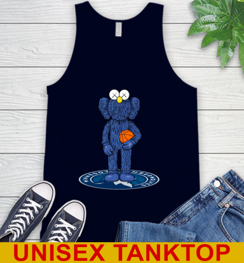 NBA Basketball Minnesota Timberwolves Kaws Bff Blue Figure Shirt Tank Top 3