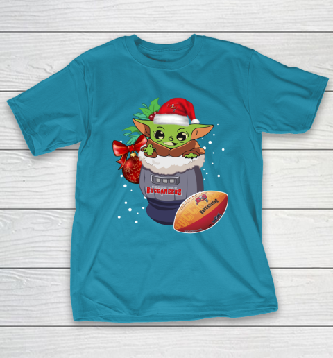 Tampa Bay Buccaneers Christmas Baby Yoda Star Wars Funny Happy NFL T-Shirt 8