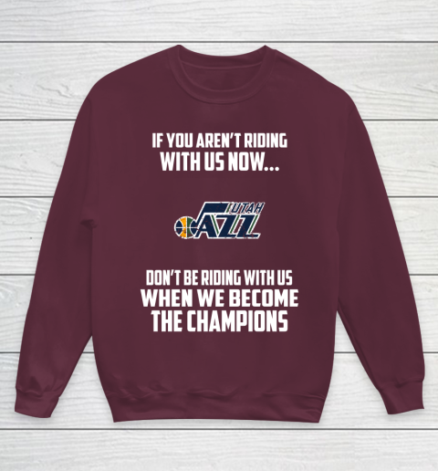 NBA Utah Jazz Basketball We Become The Champions Youth Sweatshirt 4
