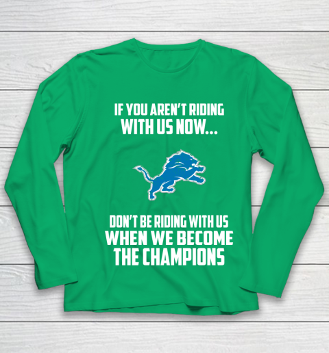 NFL Detroit Lions Football We Become The Champions Youth Long Sleeve 4