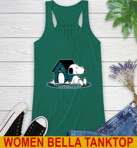NHL Hockey San Jose Sharks Snoopy The Peanuts Movie Shirt Racerback Tank 7