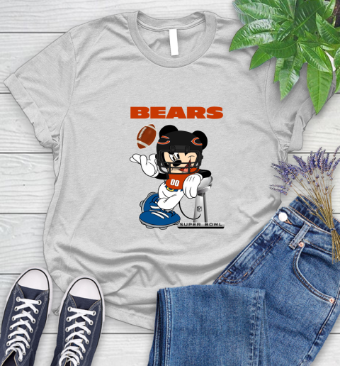 NFL Chicago Bears Mickey Mouse Disney Super Bowl Football T Shirt Women's T-Shirt