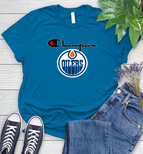 NHL Hockey Edmonton Oilers Champion Shirt Women's T-Shirt 5