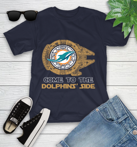 NFL Come To The Miami Dolphins Wars Football Sports Youth T-Shirt 2