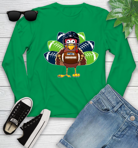 Seattle Seahawks Turkey Thanksgiving Day Youth Long Sleeve 6